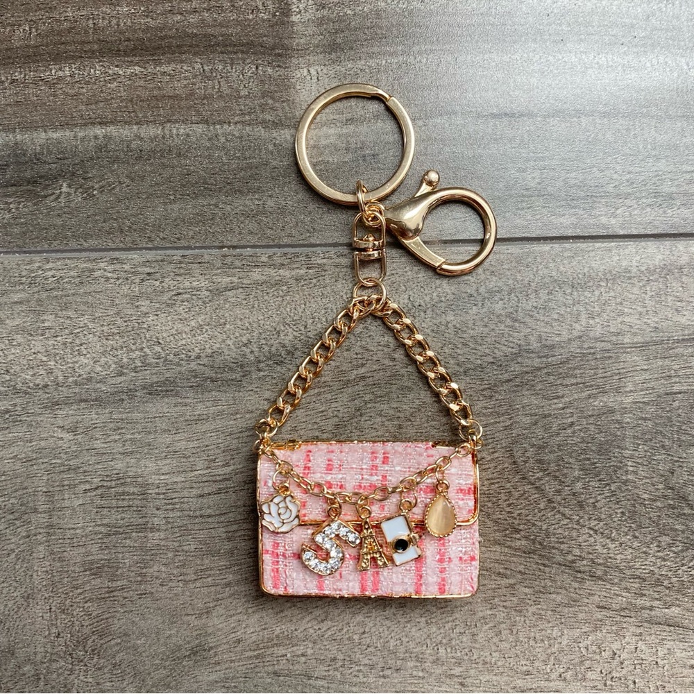 NEW Pink Purse Shape Decorative Bag Charm / Keychain - Non-Branded